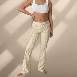 Cream Moto Pants